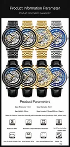 Detailed specifications and variants of the Chenxi men's skeleton automatic watch