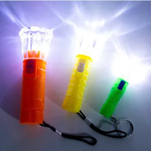 Tragbare Mini-LED-Taschenlampen in kräftigen Farben mit Schlaufen und Anhängern