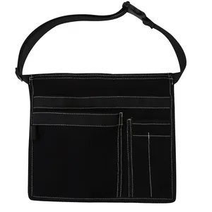 Black multi-functional car seat back tool organizer bag with multiple pockets.