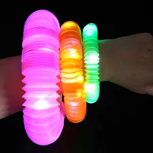 Comparison of three sizes of LED glowing pop tube sensory toys for stress relief