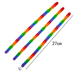 24-link colorful wacky tracks fidget toy for stress relief measuring 27cm in length