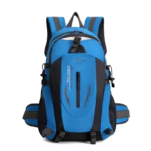 Durable bright blue outdoor hiking and climbing backpack for trekking and travel