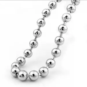 High-quality polished stainless steel ball bead chain for DIY fashion jewelry crafts