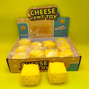 Creative Square Mini Cheese Squishy Toy Soft Slow Rebound Squeeze Decompression Stress Relief Toy For Kids Adults Gift