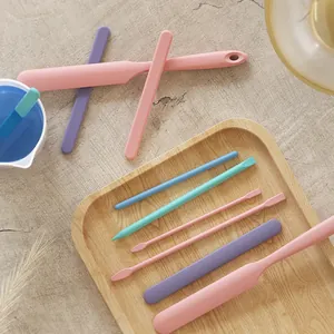 Professional reusable silicone stirring rods and spatulas for DIY resin craft