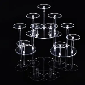 12-tier clear acrylic round platform display stand for jewelry and figurine collections