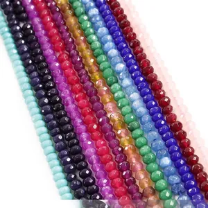 Colorful 4x6mm faceted abacus wheel beads string for DIY handmade jewelry crafts