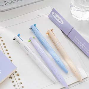 Planwith 0.5mm 3-in-1 multi-color retractable gel ink pen with ergonomic triangular barrel
