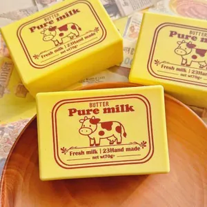 Realistic slow rebound butter milk bread squishy toy for stress relief and sensory play