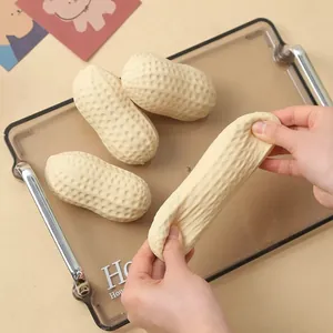 Large squishy peanut stress relief toy with realistic texture and slow rebound material