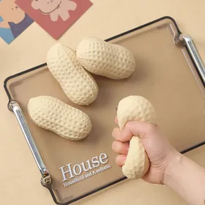 Realistic large peanut squeeze toy for stress relief featuring a slow rebound effect.