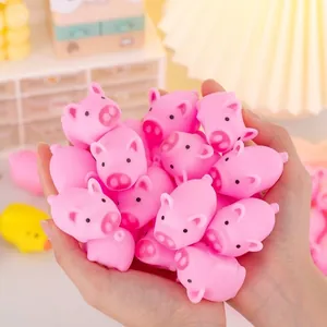 Juguete De Descompresión Squishy De Cerdito Rosa Lindo Para Niños Alivio Del Estrés Juguete De Cerdo Chillón De TPR Regalo Infantil