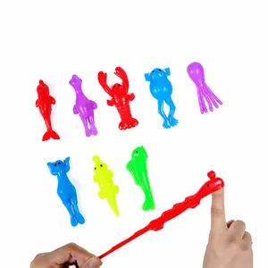 Kleurrijk rekbaar TPR dier vinger katapult speelgoed voor leuke kinderfeestjes cadeau