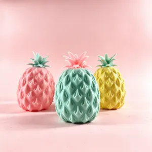 Simulazione Ananas Squishy Giocattolo TPR Sollievo Stress Fidget Toy Pattern Ananas Giocattolo Sensoriale per Bambini e Adulti Rilassamento