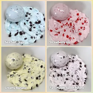 Palla Antistress Squishy in Burro TPR Fatto a Mano Consistenza Cremosa Cookie Crumble Giocattolo Decompressivo per Bambini Adulti Regalo