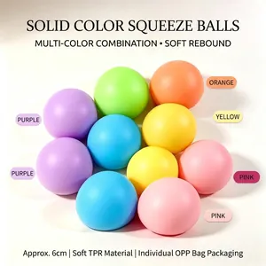 Einfarbig Wirbelmuster Rundball Squishy Anti-Stress Quetschball TPR Dekompression Fidget Spielzeug Für Erwachsene Jugendliche Partyzubehör