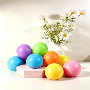 Sammlung von bunten 6cm TPR Rund-Quetschbällen zur effektiven Stressbewältigung