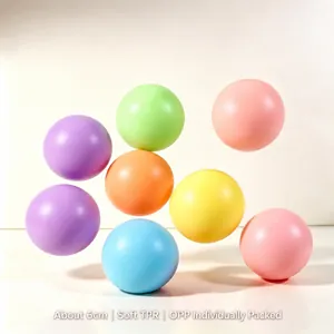 6 cm bunte runde Stressabbau-Quetschbälle aus weichem TPR-Material zur Entspannung am Schreibtisch