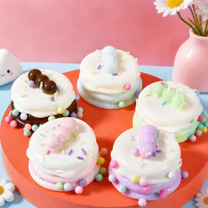 Giocattolo Squishy Simulazione Soufflé al Latte di Soia Rimbalzo Lento Morbido TPR Giocattolo Antistress Carino Gioco Alimentare