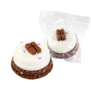 Gesimuleerde taart squishy speelgoed van zacht TPR materiaal voor stressverlichting en rust