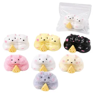 Schattige hamster squishy speelgoed in diverse kleuren en texturen voor ontspanning