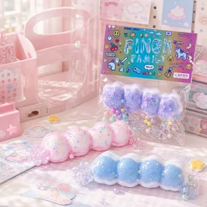 Wolke Blase String Squishy Spielzeug Langsam Rückfedernd TPR Stressabbau Quetschspielzeug Mit Stern Pailletten Für Kinder Erwachsene