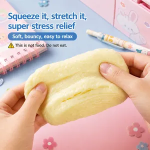 Stress relief slow rebound squishy toy shaped like a soft yellow steamed bun mantou