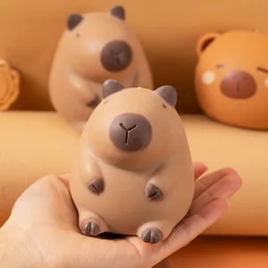 Cute brown capybara squishy toy for stress relief, soft slow rebound animal toy product