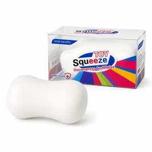 Λευκό παιχνίδι squishy σε σχήμα σαπουνιού για άγχος με πολύχρωμη συσκευασία κουτιού