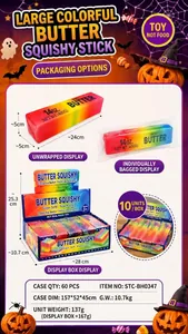 Halloween Regenbogen Butter Squishy Slow Rising Spielzeug 14oz mit einer Displaybox