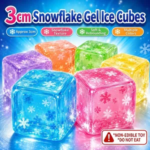 Neue Schneeflocke Maltose Dekompressionswürfel Eis Stil Slow Rebound Squishy Spielzeug Zum Stressabbau Durchscheinend TPR Würfel Spielzeug