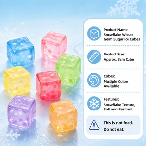 Mehrfarbige Snowflake-Malzzucker-Slow-Rebound-Stressabbau-Quetsch-Eiswürfel-Spielzeug