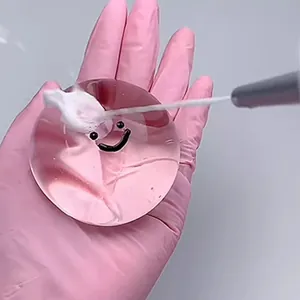 Giocattolo squishy a bolle fai-da-te trasparente con faccina sorridente antistress