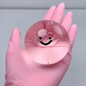 Clear crystal bubble ball squishy toy with cute smiley face for stress relief