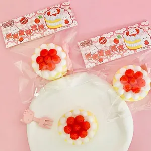 Simulation Raspberry Cake Grape Pancake Squishy Toy Slow Rebound Soft Stress Relief Decompression Dessert Simulated Food Toy Gift
