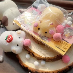 Ensemble de jouets anti-stress mignons en forme de souris floquée pour la détente