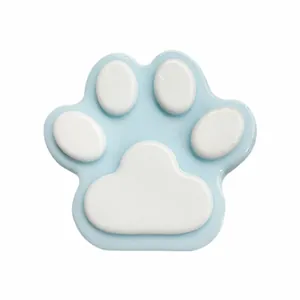 Juguete squishy de pata de gato azul y blanca 14cm, juguete antiestrés de rebote lento