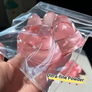 Λεπτομέρεια ενός γιγαντιαίου ροζ squishy παιχνιδιού πατούσας γάτας 220g για άγχος