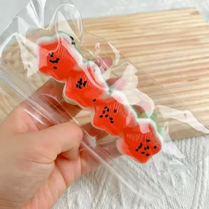 Four-piece summer watermelon themed squishy slow rebound stress relief squeeze toys