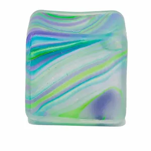 Giocattolo squishy cubetto di ghiaccio con motivo marmorizzato multicolore