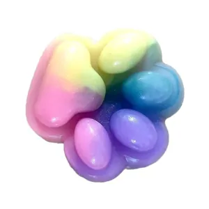 Regenbogen Katzenpfote Squishy Stressabbau Spielzeug aus weichem Silikonmaterial