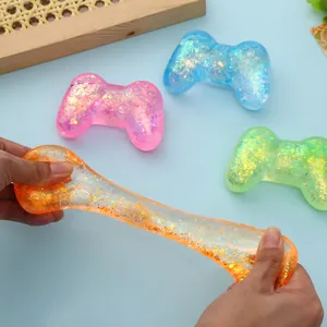 Buntes Spielcontroller-Squishy-Spielzeug mit Glitzer für Stressabbau und Spielspaß