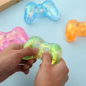 Quetschbares Spielcontroller-Spielzeug zum Stressabbau mit Glitzerfüllung