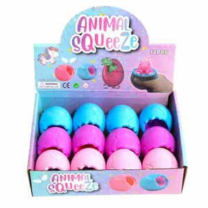 12-Piece Animal Squeeze Dinosaur Cup Stress Relief Sensory Toys in Display Box