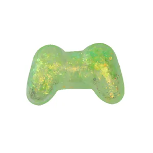 Grüner Glitzer-Squishy in Game-Controller-Form zum Stressabbau für Kinder und Erwachsene
