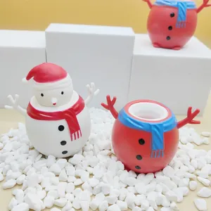 Jouets de décompression bonhomme de neige de Noël pour enfants en silicone souple