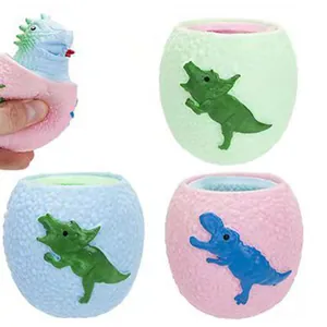 Creative dinosaur egg squeeze toy for effective stress relief and fun sensory squeeze play