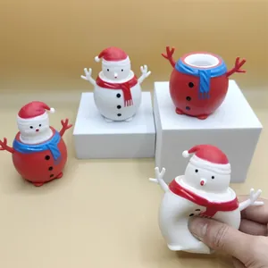 Lot de jouets squishy Père Noël et Bonhomme de neige pour le stress et cadeaux de Noël