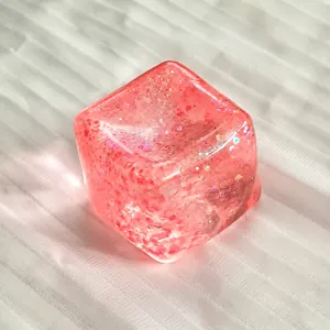 Ροζ μαλτόζη παγάκι squishy παιχνίδι ανακούφισης από το στρες με γκλίτερ