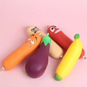 Simulation Vegetable Squeeze Toy TPR Sand Filled Stress Relief Carrot Banana Squishy Sensory Toy For Kids Adults Stress Relief